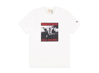 Champion x Beastie Athletic Jersey Combed Check Your Head Crewneck T-Shirt "White"