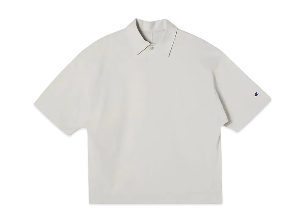 Champion x N.HOOLYWOOD Short Sleeve Polo Shirt "Light Gray"