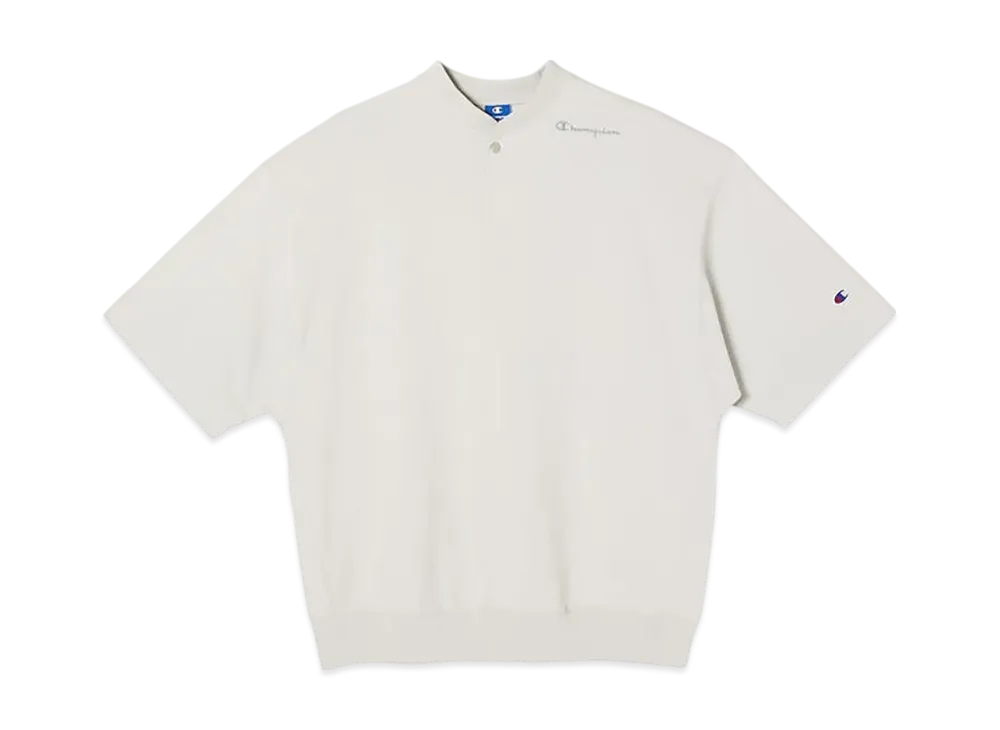 Champion x N.HOOLYWOOD Short Sleeve Henley T-Shirt "Light Gray"