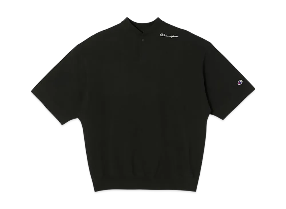 Champion x N.HOOLYWOOD Short Sleeve Henley T-Shirt "Black"