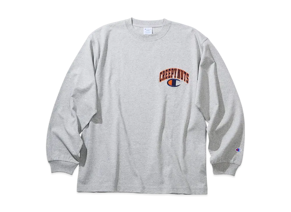 Champion x Creepy Nuts Long Sleeve T-Shirt "Oxford Gray"