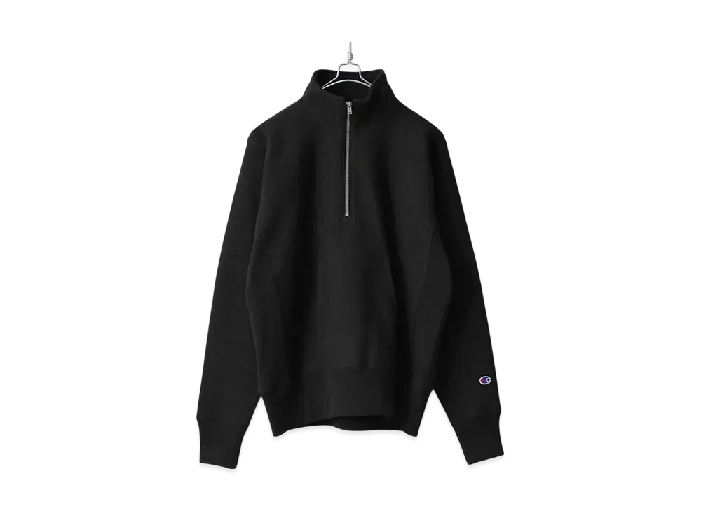 Champion Reverse Weave Half Zip Sweatshirt "Black"