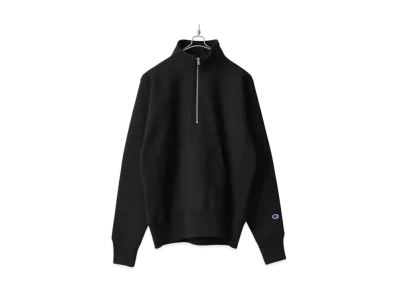 Champion Reverse Weave Half Zip Sweatshirt "Black"
