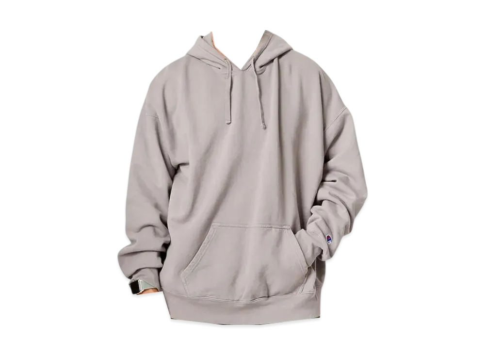 Champion 10oz Garment Dyed Hood Sweatshirt "Concrete"