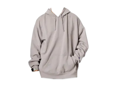 Champion 10oz Garment Dyed Hood Sweatshirt "Concrete"