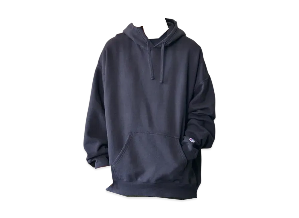 Champion 10oz Garment Dyed Hood Sweatshirt "Black"