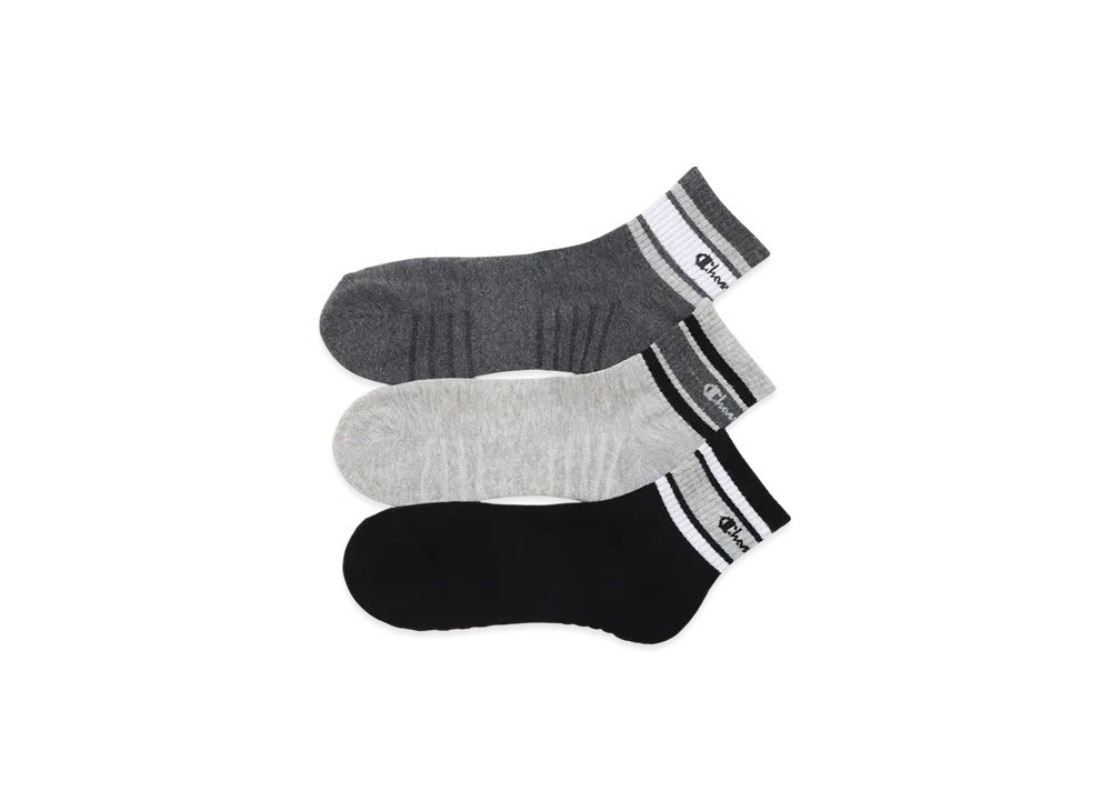 Champion 3-Pair Quarter Length Socks "Monotone Assortment"