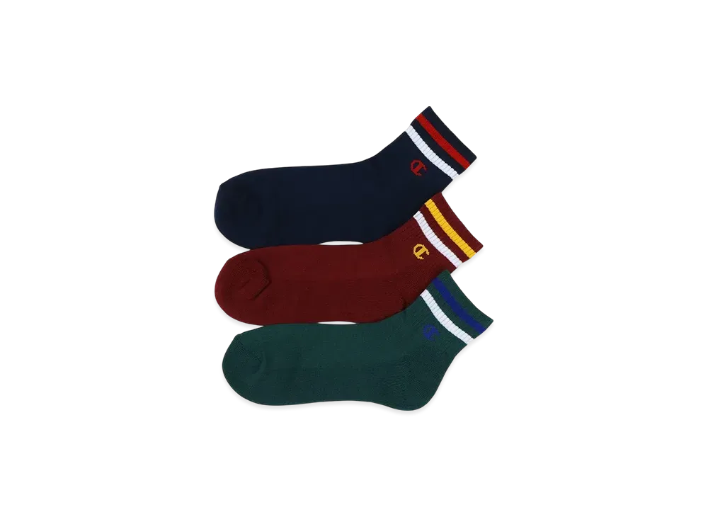 Champion 3-Pair Quarter Length Socks "Assortment"