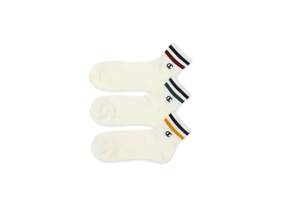 Champion 3-Pair Quarter Length Socks "Off White"