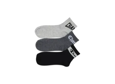 Champion 3-Pair Quarter Length Socks "Monotone Assortment"