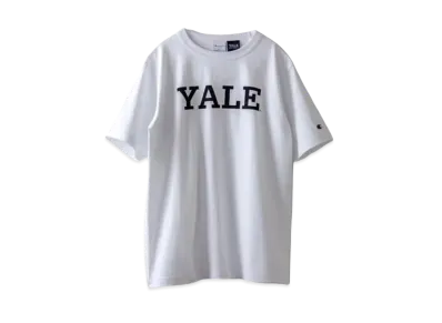 Champion T1011 T1011 Short Sleeve T-Shirt Made In USA YALE Heavy Weight "White"