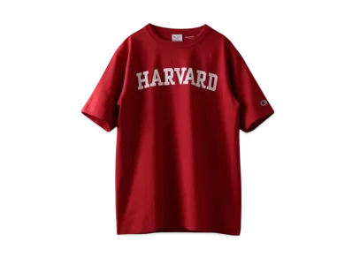 Champion T1011 Tee Ten Eleven Short Sleeve T-Shirt Made In USA HARVARD Heavy Weight "Cardinal"