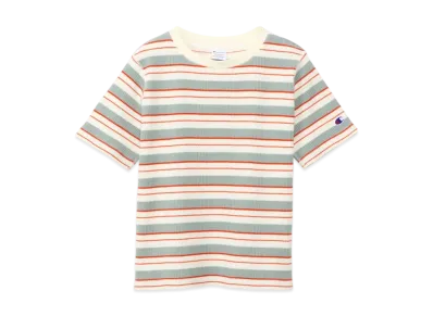 Champion Women's Striped Short Sleeve T-Shirt 25SS "Natural"