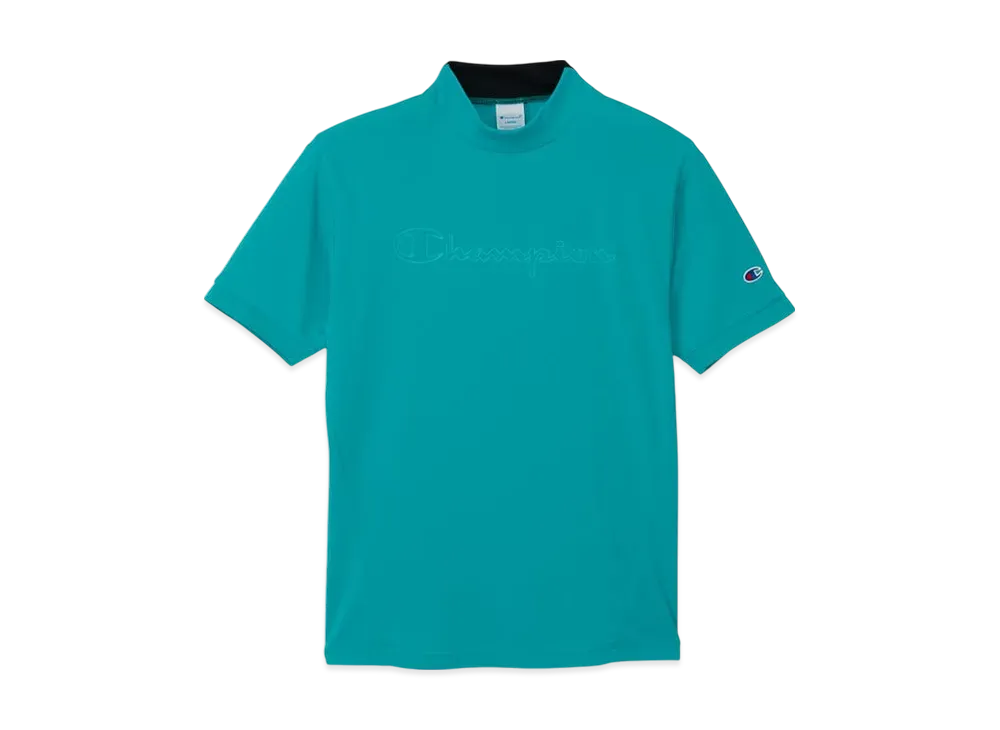 Champion Short Sleeve Mock Neck Shirt 25SS "Teal Blue"