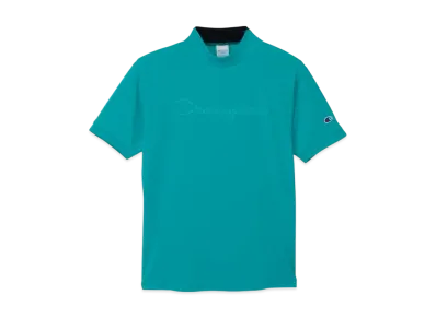 Champion Short Sleeve Mock Neck Shirt 25SS "Teal Blue"