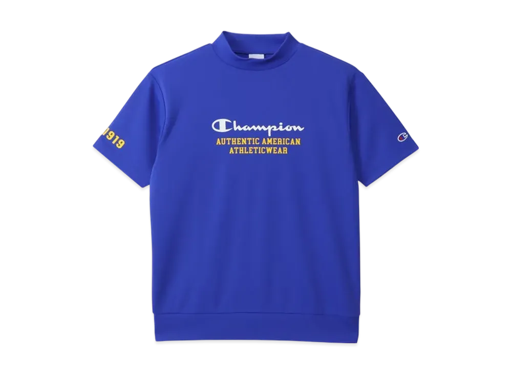 Champion Short Sleeve Mock Neck Shirt 25SS "Blue"