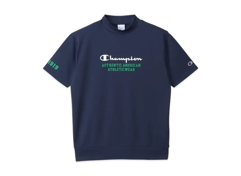 Champion Short Sleeve Mock Neck Shirt 25SS "Navy"