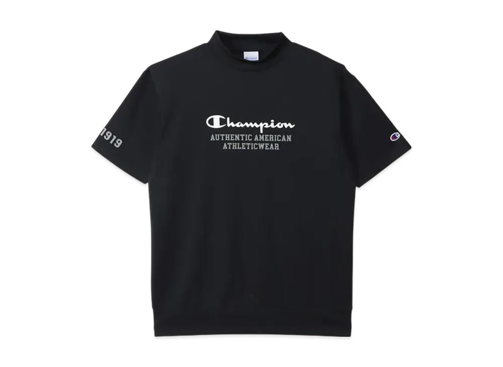Champion Short Sleeve Mock Neck Shirt 25SS "Black"