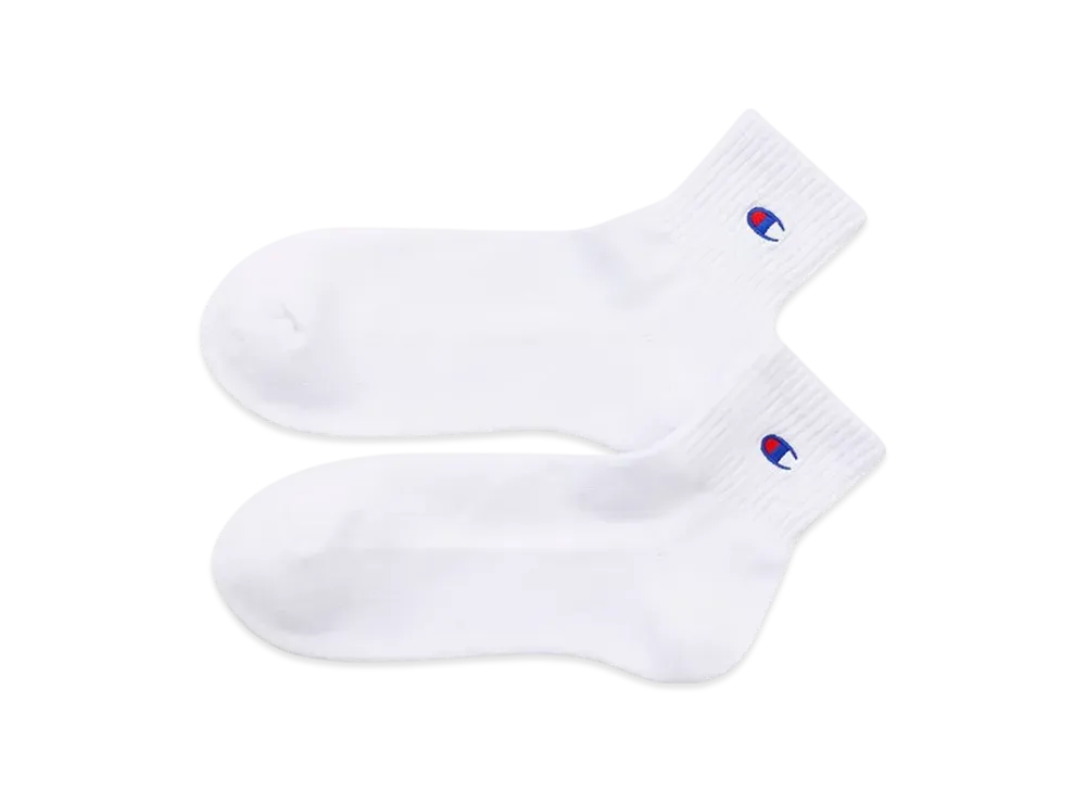 Champion 2 Pairs Quarter Length Socks "White"