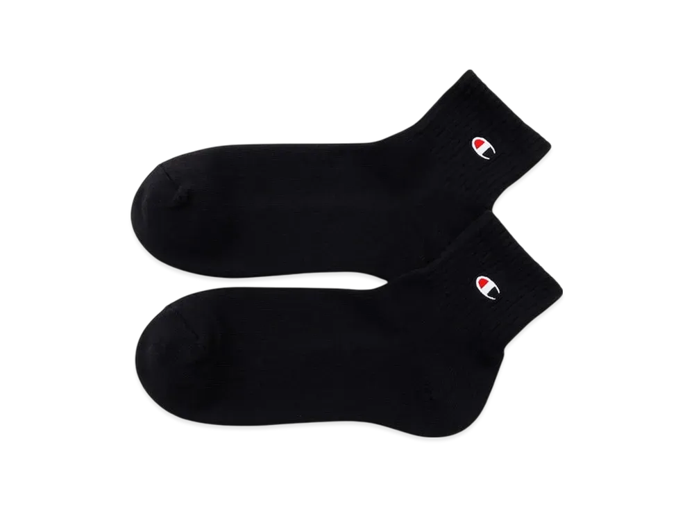Champion 2 Pairs Quarter Length Socks "Black"