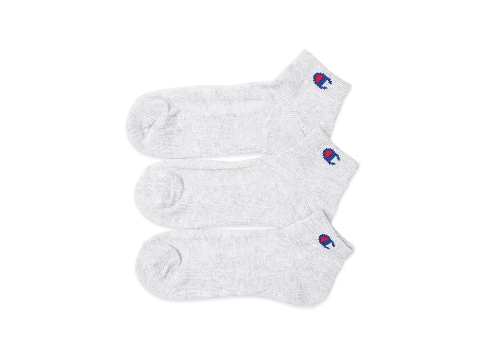 Champion 3 Pairs Short Length Socks "Silver Gray"