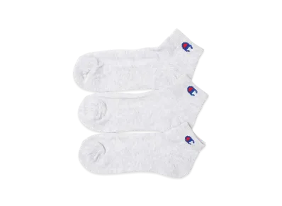 Champion 3 Pairs Short Length Socks "Silver Gray"