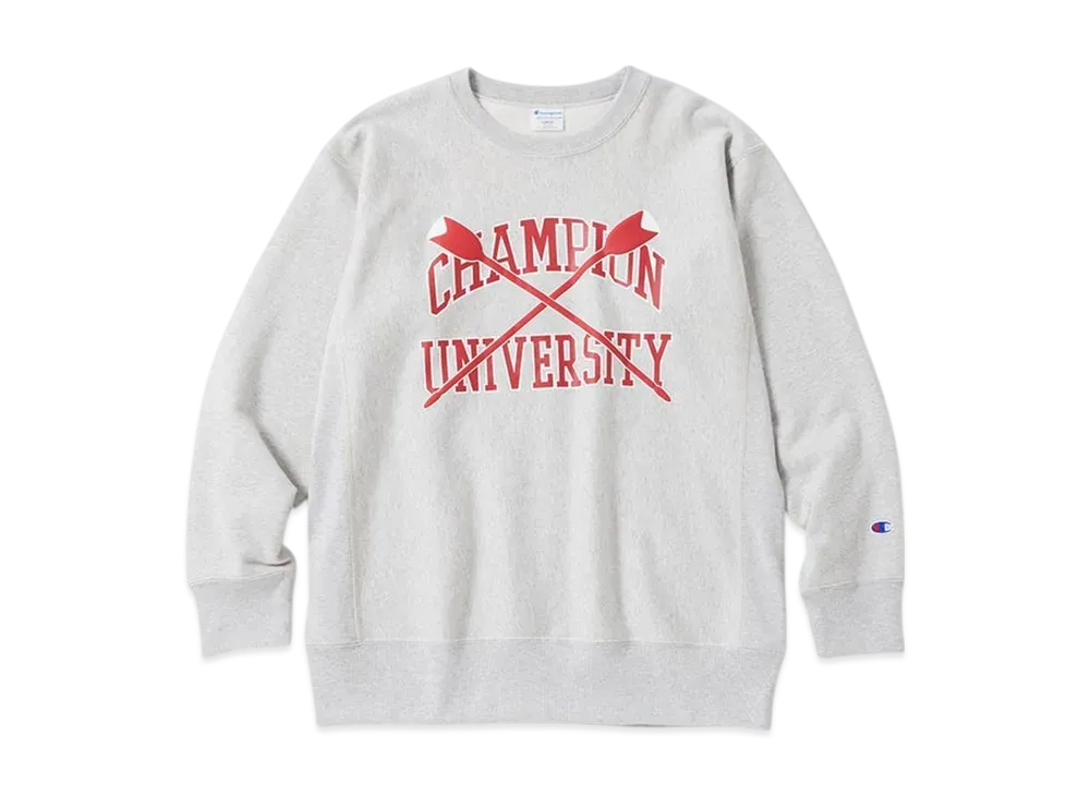 Champion Reverse Weave Crew Neck Sweatshirt 24FW "Light Gray"