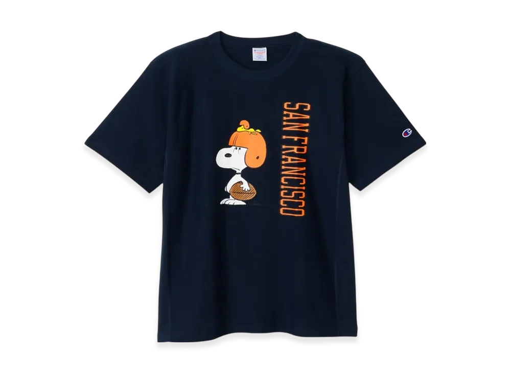 Champion x PEANUTS Reverse Weave Short Sleeve T-Shirt 25SS "Navy"