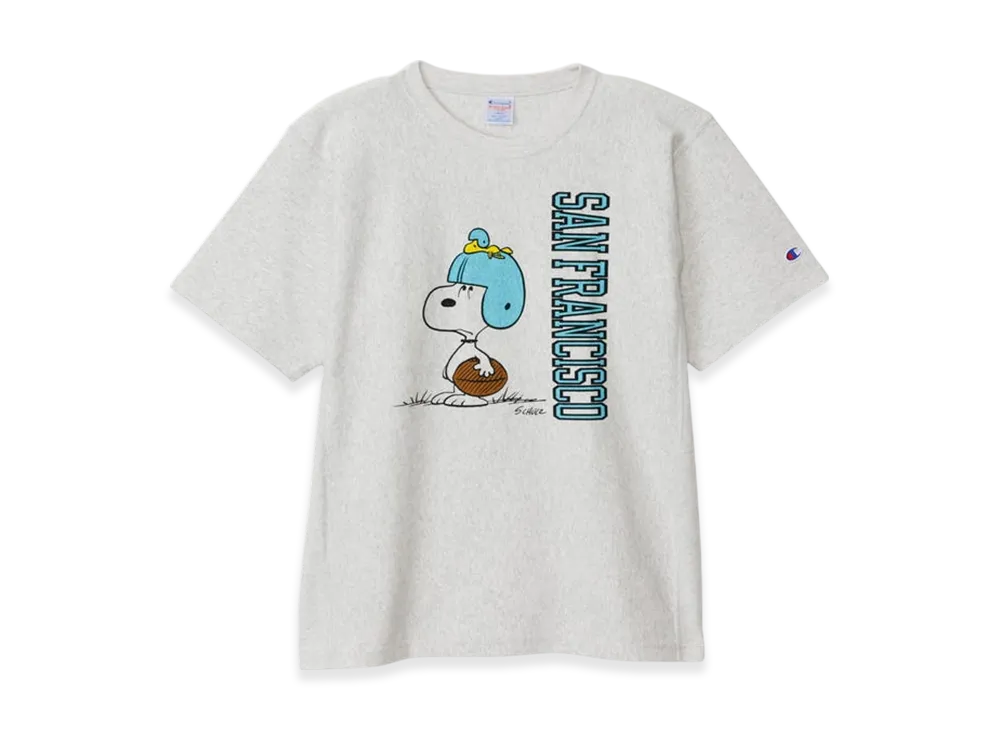 Champion x PEANUTS Reverse Weave Short Sleeve T-Shirt 25SS "Oatmeal"