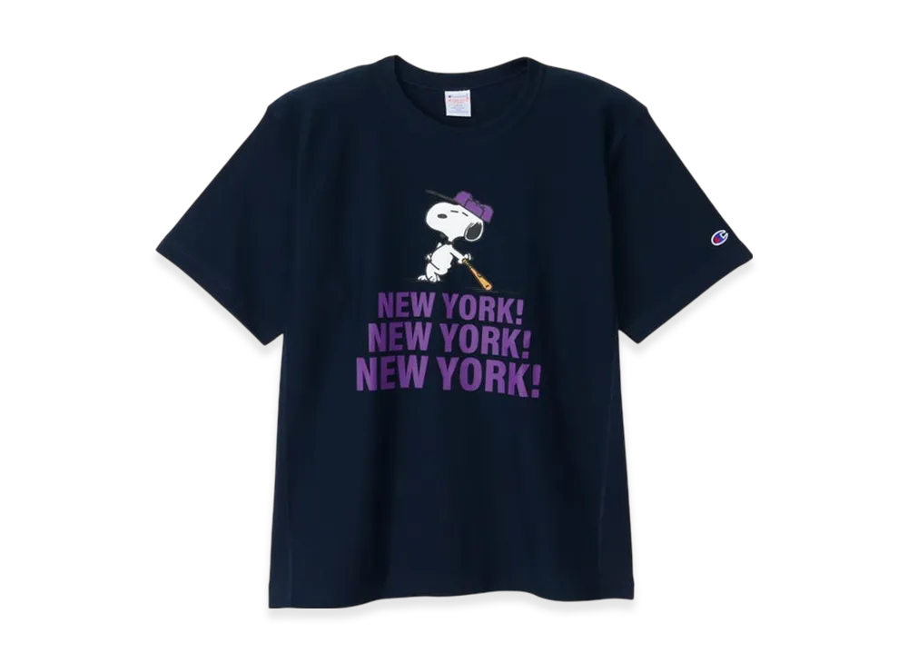 Champion x PEANUTS Reverse Weave Short Sleeve T-Shirt 25SS "Navy"