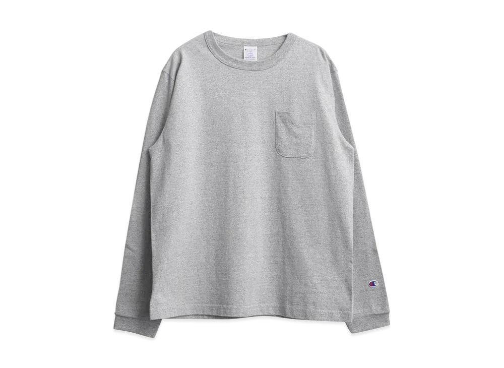 Champion Long Sleeve Pocket T-Shirt "Oxford Grey"
