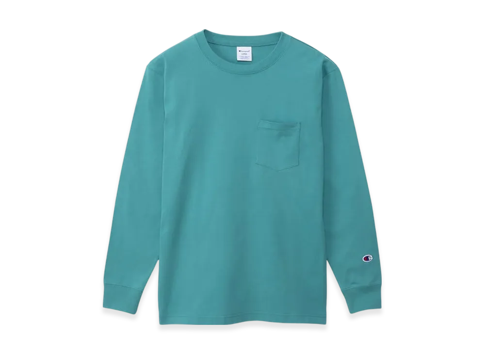 Champion Long Sleeve Pocket T-Shirt 24FW "Mineral Green"
