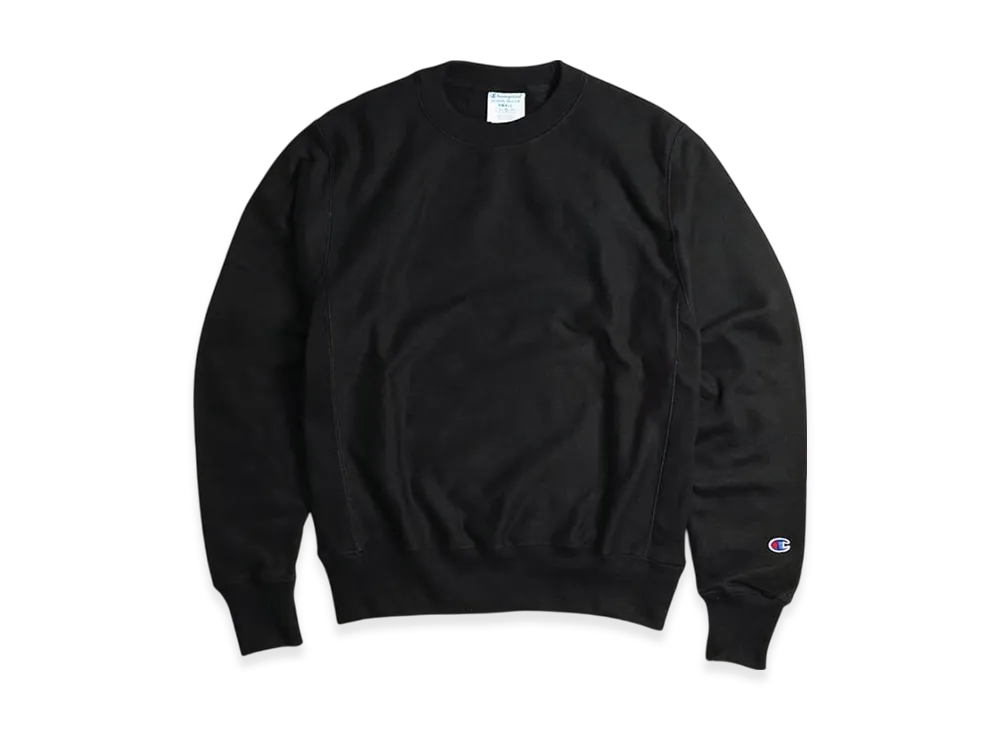 Champion Reverse Weave Crew Neck Sweatshirt "Black"