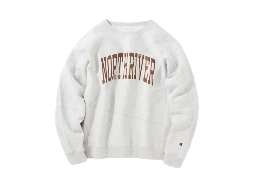 Champion x JOURNAL STANDARD relume JS Stitch Print Sweatshirt "Gray"