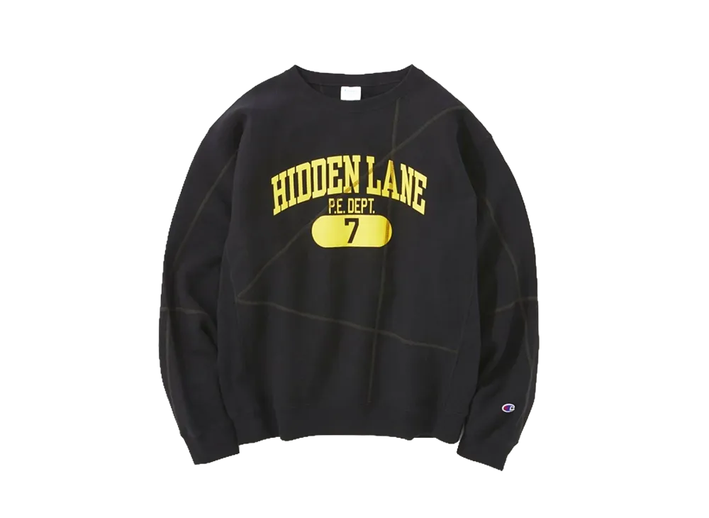 Champion x JOURNAL STANDARD relume JS Stitch Print Sweatshirt "Black/Yellow"