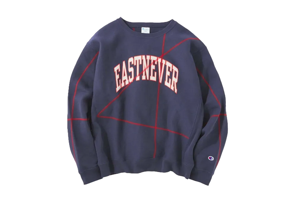 Champion x JOURNAL STANDARD relume JS Stitch Print Sweatshirt "Navy"