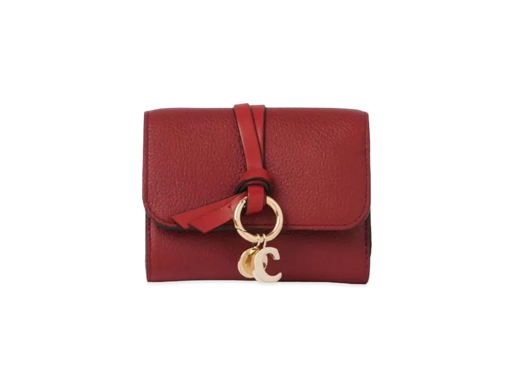 Chloe Alphabet Small Tri-Fold "Deep Claret"