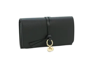 Chloe Alphabet Wallet With Flap "Black"