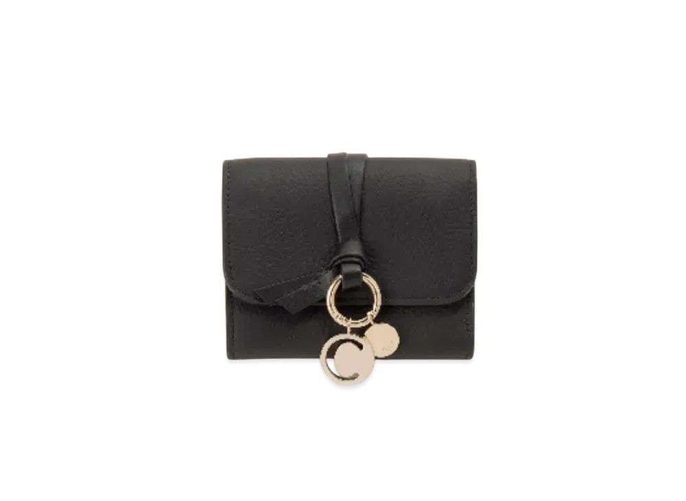 Chloe Alphabet Wallet In Leather "Black"