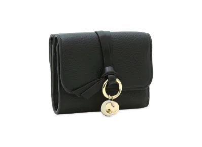 Chloe Alphabet Small Tri Fold "Black"