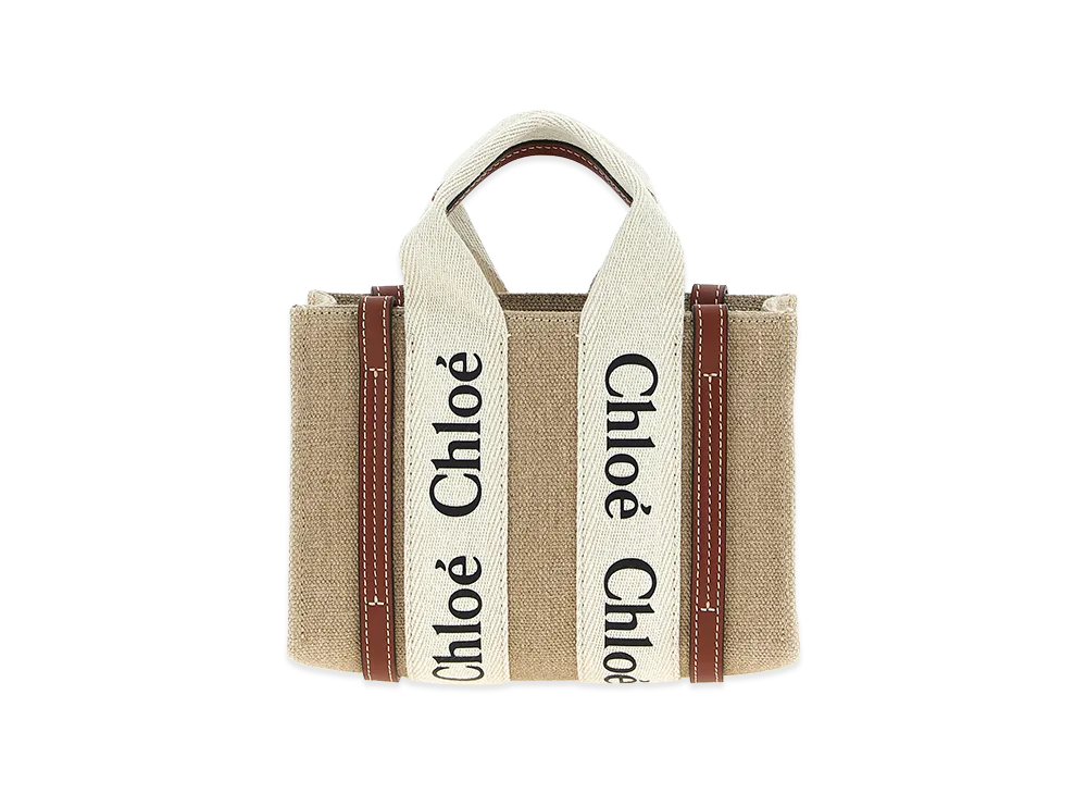 Chloe Women's Canvas Mini Woody Handbag "Beige"