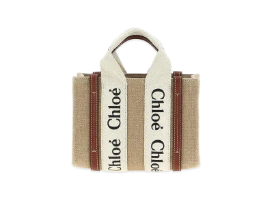 Chloe Women's Canvas Mini Woody Handbag "Beige"