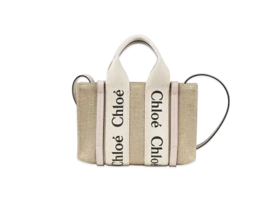 Chloe Mini Woody Tote Bag "Cement Pink"