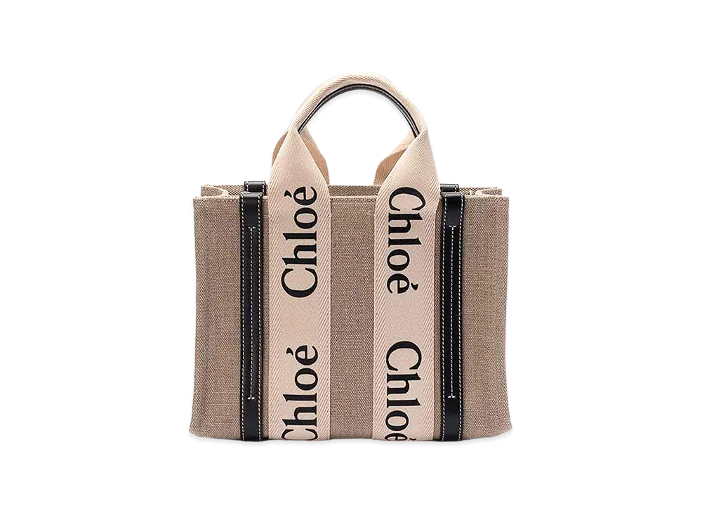 Chloe Women's Fabric Small Woody Shopping Bag "Beige"