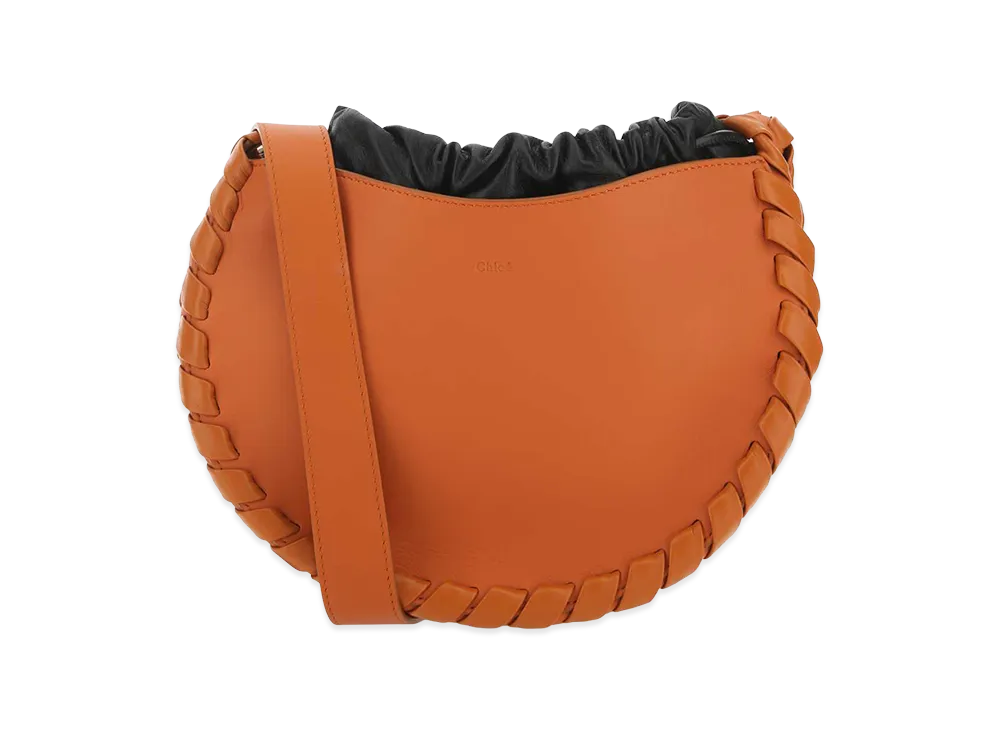 Chloe Women's Dark Leather Small Mate Crossbody Bag "Orange"