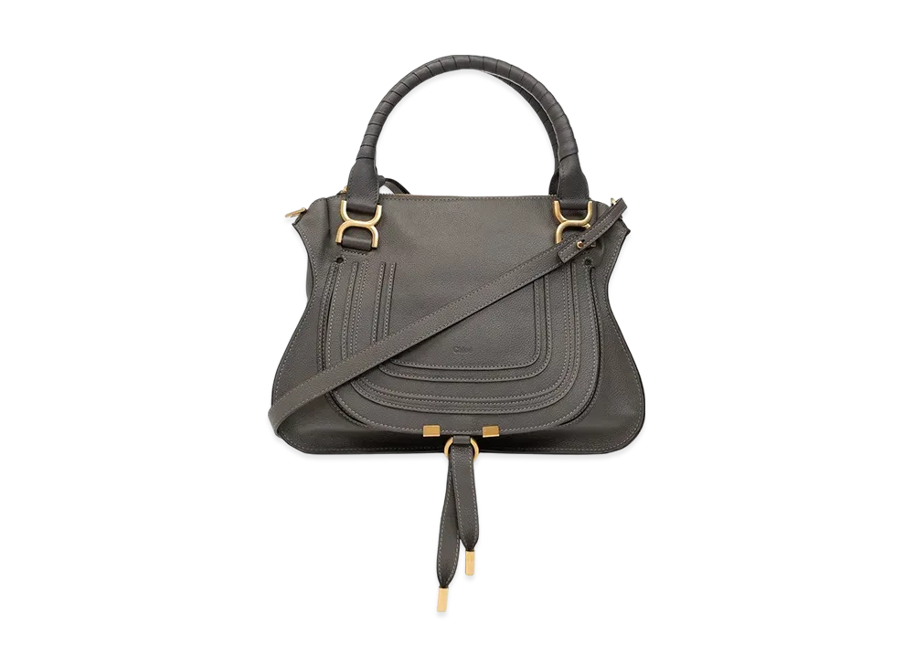 Chloe Marcie Double Carry Bag "Elephant Grey"