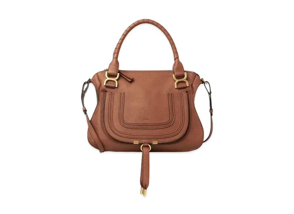 Chloe Marcie Double Carry Bag "Tan"