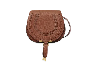 Chloe Women's Caramel Leather Small Marcie Crossbody Bag "Brown"
