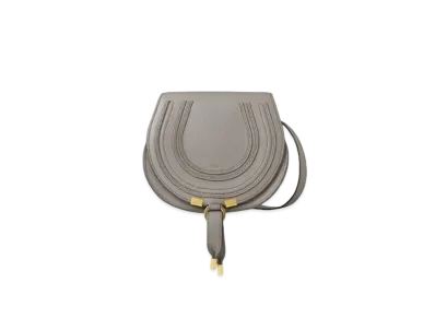 Chloe Marcie Small Saddle Bag "Cashmere Grey"