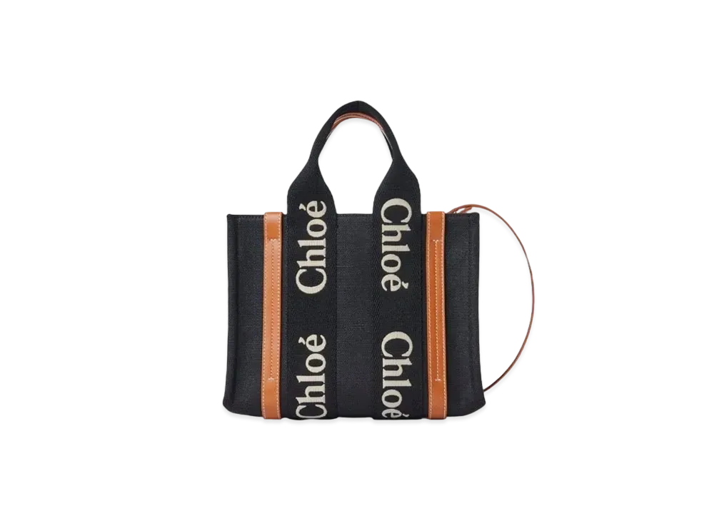 Chloe Small Woody Tote Bag "Black/Beige"